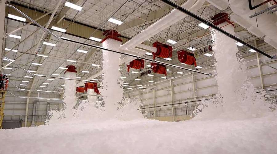 Foam suppression systems
